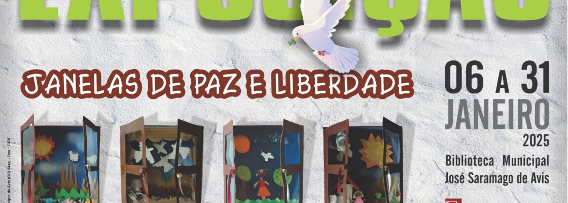 “Janelas de Paz e Liberdade” em Exposição na Biblioteca Municipal José Saramago