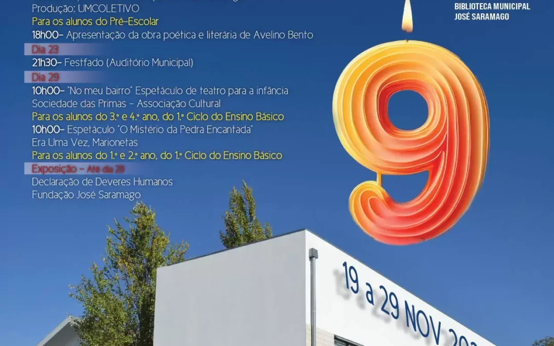 Biblioteca Municipal José Saramago assinala o 9.º Aniversário